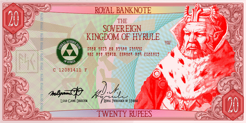 Illustration for article titled Kingdom Of Hyrule Decommissions Actual Rupees, Switches To Paper Curency